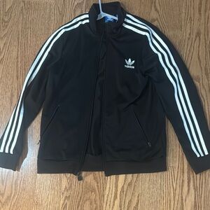 Adidas Black and White Lightweight Track Jacket- Unisex